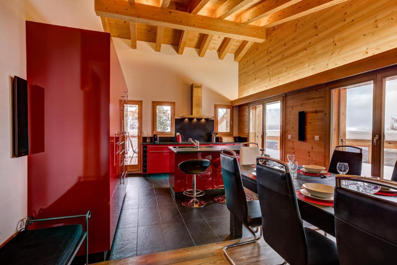 Chalet Flocon De Neige - Jacuzzi - Sauna La Tzoumaz Extérieur photo