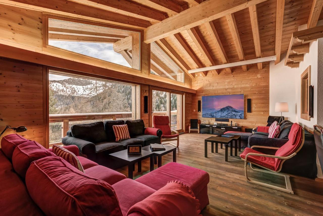 Chalet Flocon De Neige - Jacuzzi - Sauna La Tzoumaz Extérieur photo