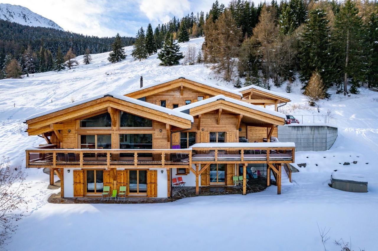 Chalet Flocon De Neige - Jacuzzi - Sauna La Tzoumaz Extérieur photo