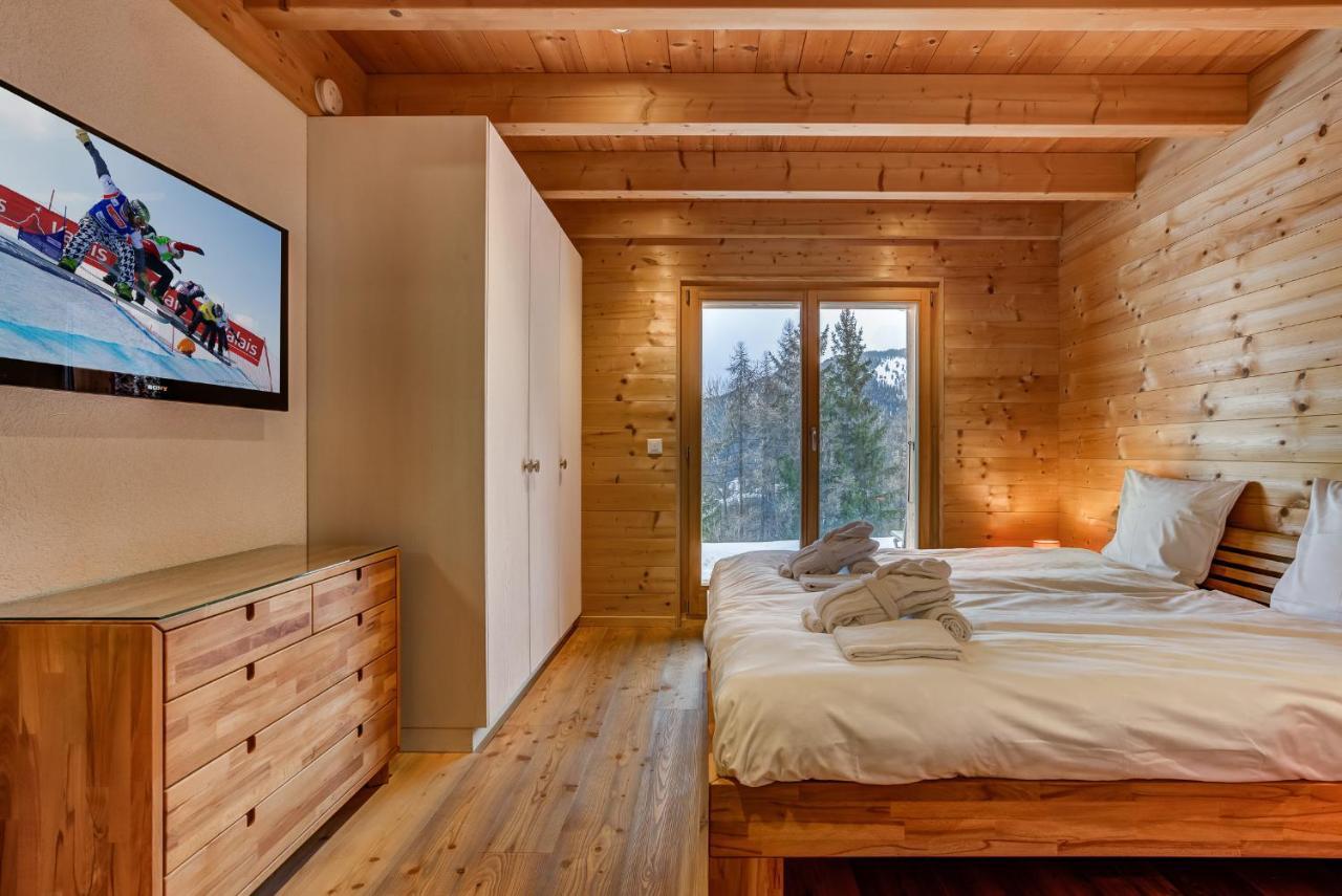 Chalet Flocon De Neige - Jacuzzi - Sauna La Tzoumaz Extérieur photo