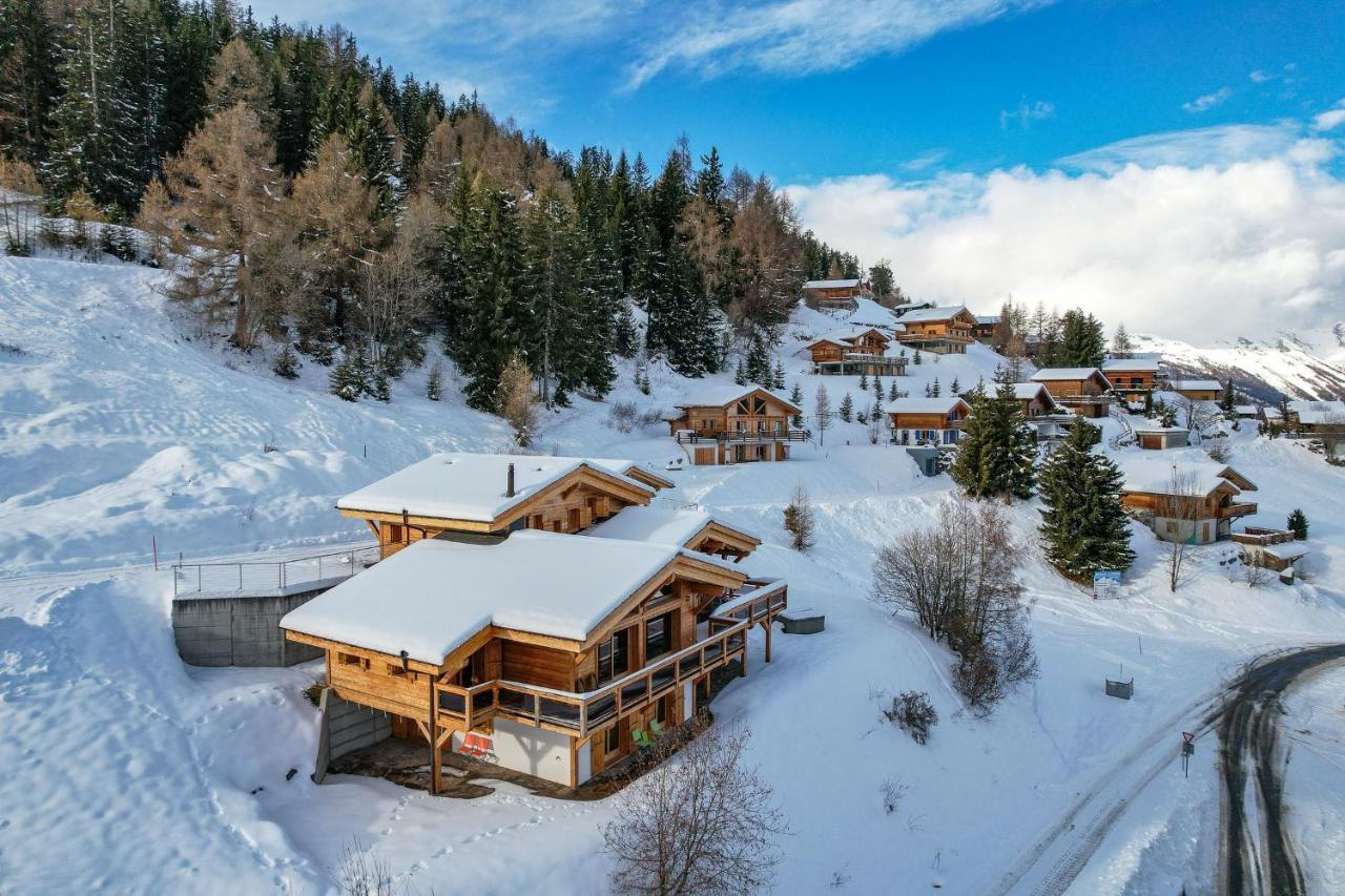Chalet Flocon De Neige - Jacuzzi - Sauna La Tzoumaz Extérieur photo