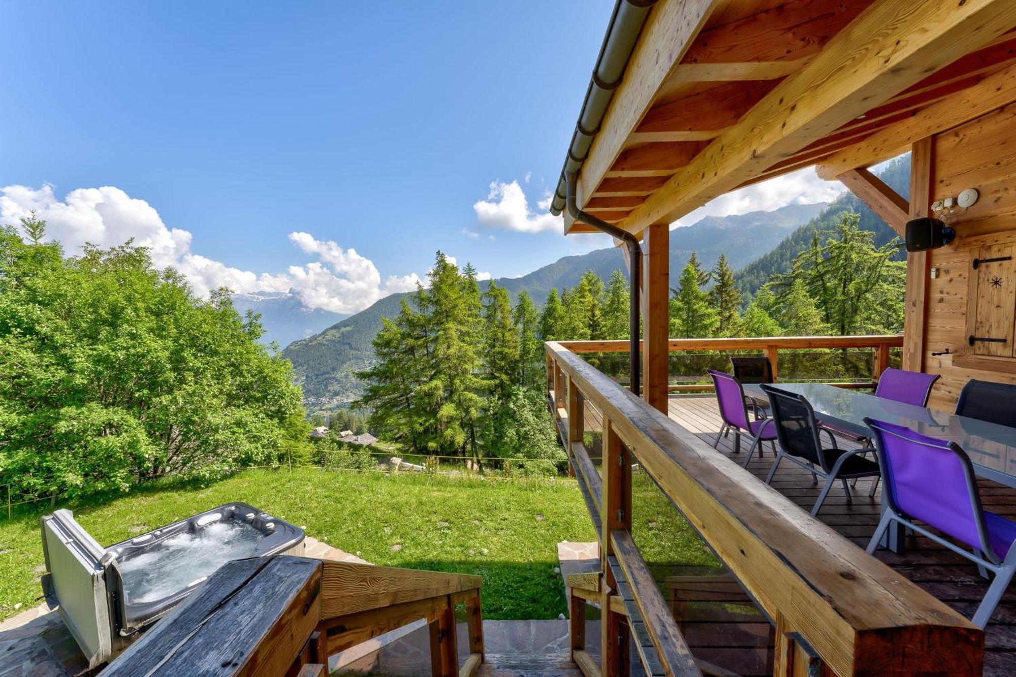 Chalet Flocon De Neige - Jacuzzi - Sauna La Tzoumaz Extérieur photo