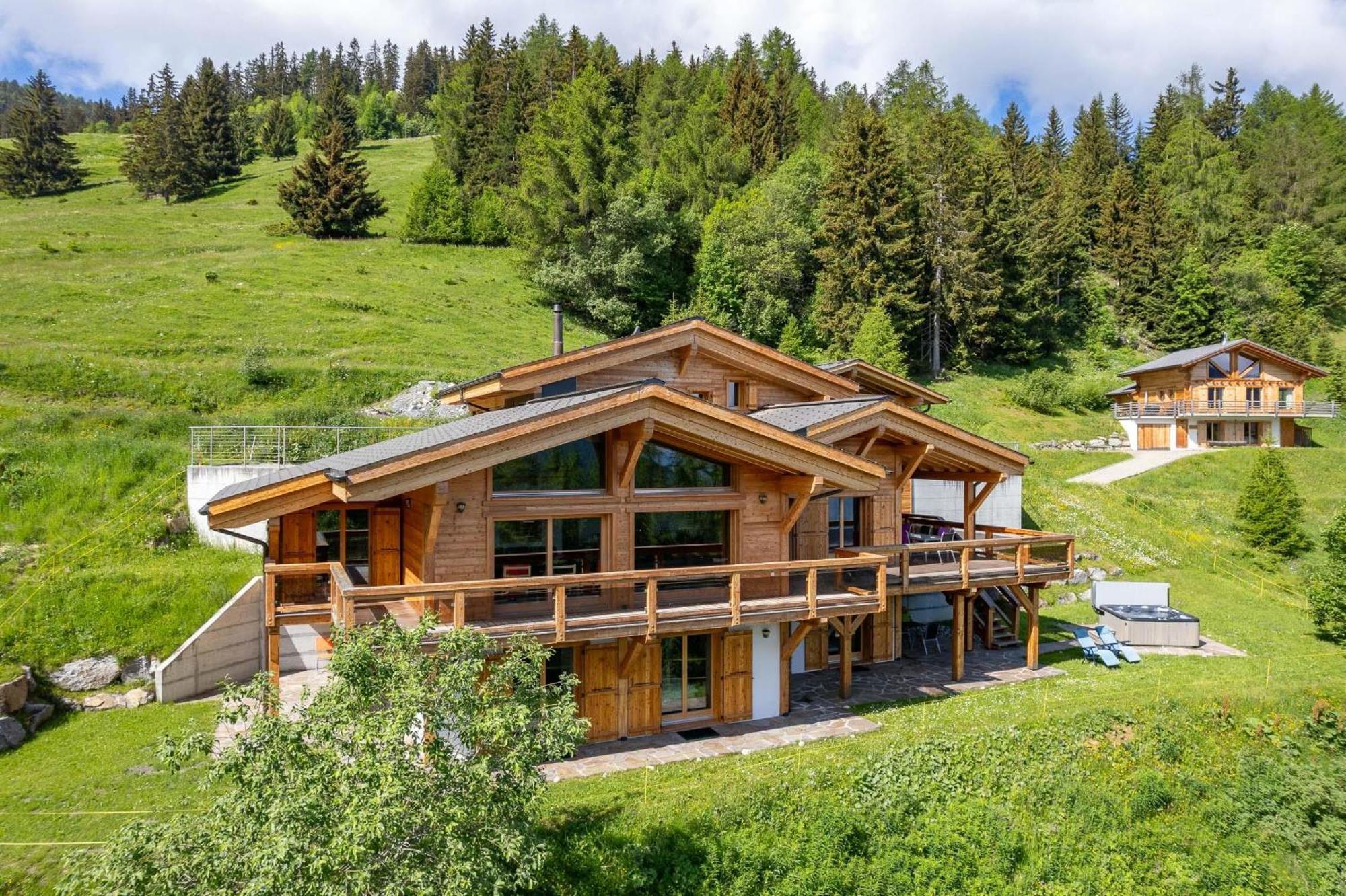 Chalet Flocon De Neige - Jacuzzi - Sauna La Tzoumaz Extérieur photo