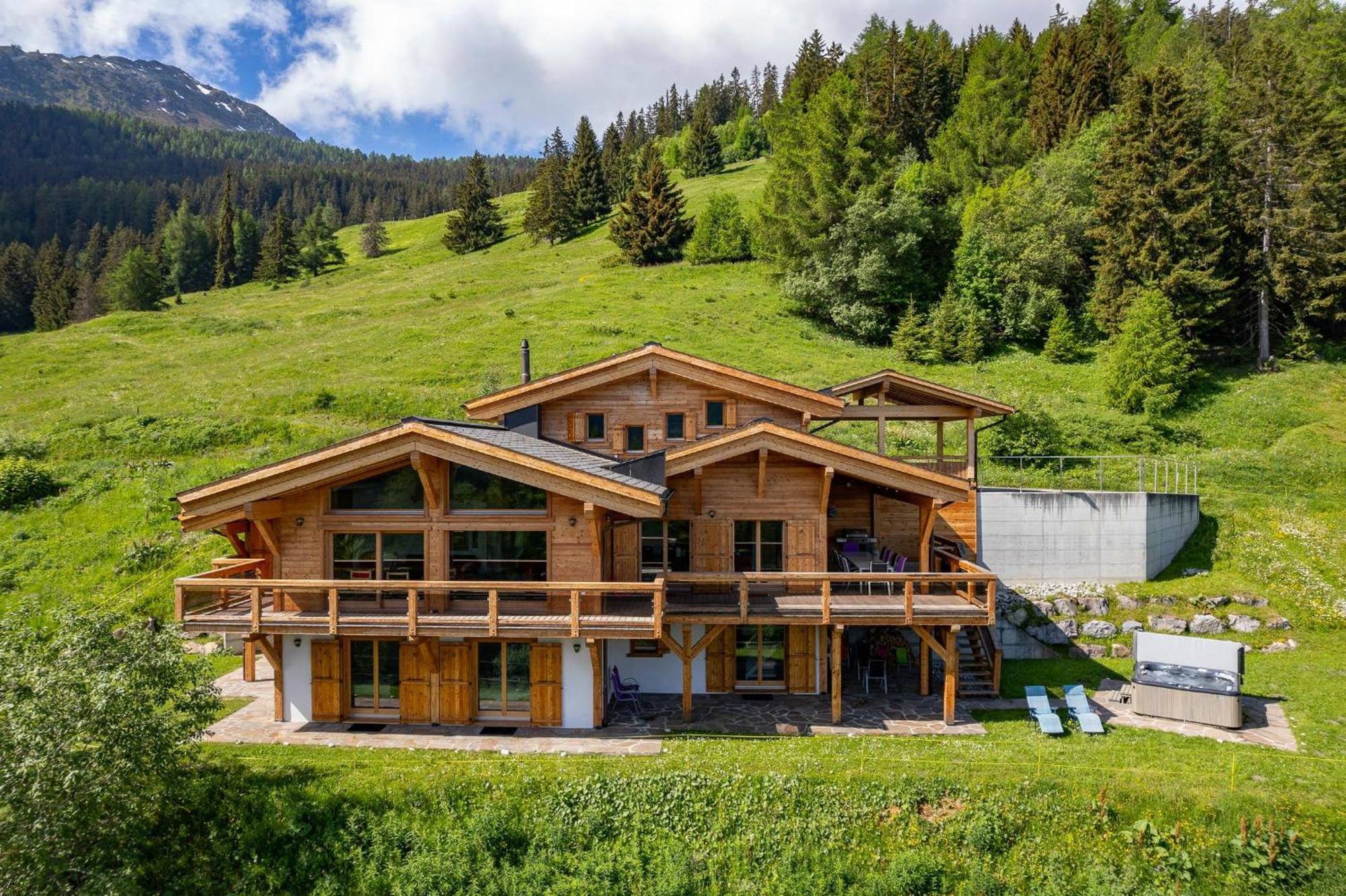 Chalet Flocon De Neige - Jacuzzi - Sauna La Tzoumaz Extérieur photo